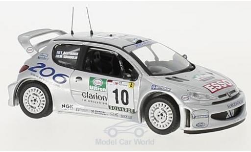 Coche miniatura Peugeot 206 WRC 1/43 Trofeu WRC No.10 Rallye WM Rallye Portugal 2000 M.Grönholm/T.Rautiainen Peugeot 206 WRC 1/43 Trofeu WRC No.10 Rallye WM Rallye Portugal 2000 M.Grönholm/T.Rautiainen coche miniatura