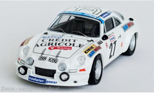 Coche miniatura Alpine A110 1/43 Trofeu Renault Critérium Neige et Glace 1976 #27 1:43 Alpine A110 1/43 Trofeu Renault Critérium Neige et Glace 1976 #27 1:43 coche miniatura