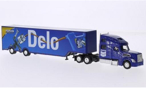 Volvo 780 1/87 Trucks N Stuff Sleeper Cab Chevron Delo avec transporteur Race-Kofferauflieger coche miniatura