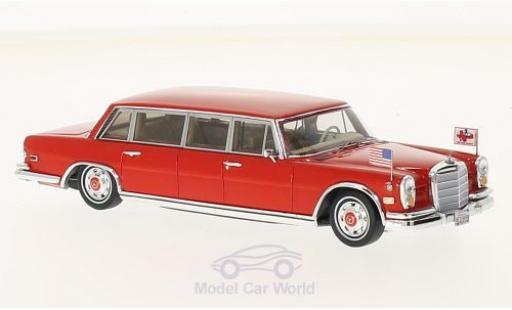 Coche miniatura Mercedes 600 Pullmann 1/43 TrueScale Miniatures Pullmann 1972 Red Baron Hilton Family Mercedes 600 Pullmann 1/43 TrueScale Miniatures Pullmann 1972 Red Baron Hilton Family coche miniatura