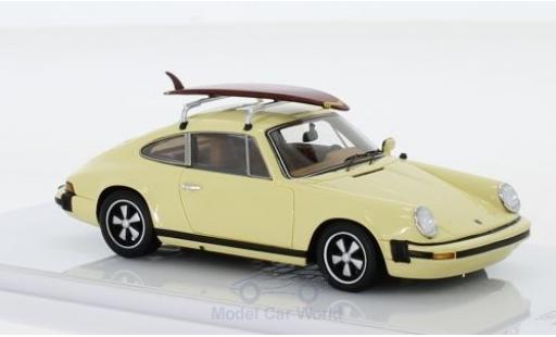 Coche miniatura Porsche 930 1/43 TrueScale Miniatures 911S 2.7 beige 1977 mit Surfboard auf Dachgepäckträger Porsche 930 1/43 TrueScale Miniatures 911S 2.7 beige 1977 mit Surfboard auf Dachgepäckträger coche miniatura