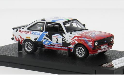 Coche miniatura Ford Escort 1/43 Vitesse MKII RS 1800 No.2 Killarney Historic Rally 2019 1:43 Ford Escort 1/43 Vitesse MKII RS 1800 No.2 Killarney Historic Rally 2019 1:43 coche miniatura
