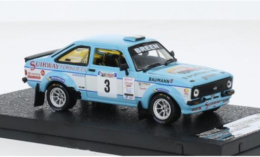 Coche miniatura Ford Escort 1/43 Vitesse MKII RS 1800 No.3 West Wales Rally 2015 Ford Escort 1/43 Vitesse MKII RS 1800 No.3 West Wales Rally 2015 coche miniatura