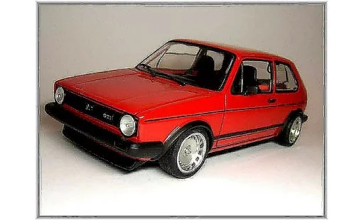 Volkswagen Golf GTI 1/18 Solido rojo jantes 15 pouces ronal turbo coche miniatura