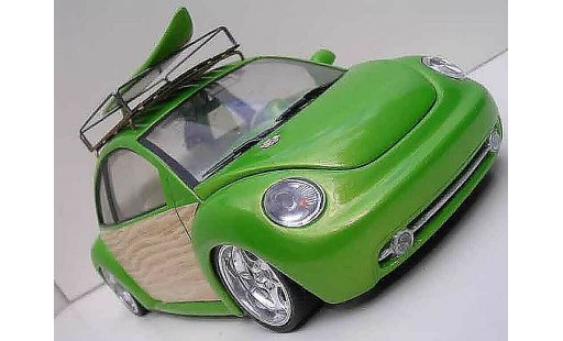 Volkswagen New Beetle Base 1/18 Burago woody green surf california coche miniatura