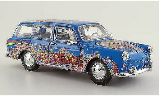 Volkswagen 1600 Variant 1/24 Maisto azul con Dekor coche miniatura