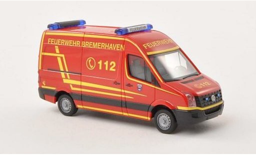 Volkswagen Crafter Base 1/87 Herpa HD Bomberos Bremerhaven coche miniatura