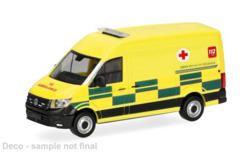 Coche miniatura Volkswagen Crafter Kasten HD Ambulance Croix Rouge (BE) 1/87 Herpa