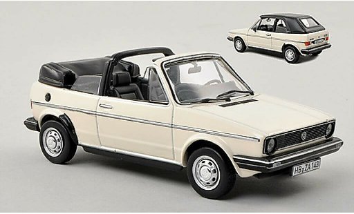 Volkswagen Golf Cabriolet 1/43 Norev Descapotable blanco 1981 coche miniatura