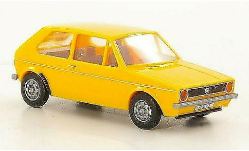 Volkswagen Golf Base 1/87 Brekina amarillo DDR coche miniatura