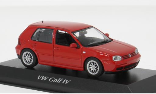 Coche miniatura Volkswagen Golf IV rot 1999 1/43 Maxichamps