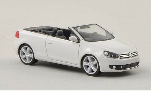 Volkswagen Golf Cabriolet 1/87 Herpa Descapotable blanco coche miniatura