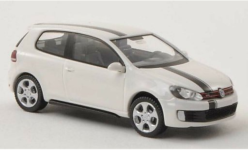 Volkswagen Golf GTI 1/87 Wiking blanco/negro coche miniatura