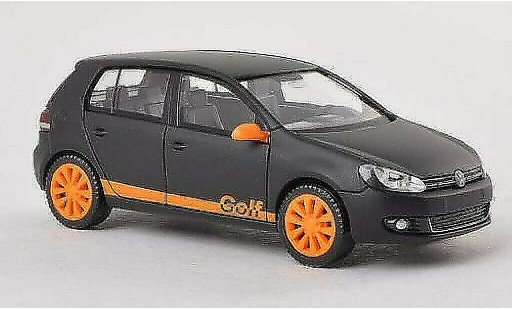 Volkswagen Golf Base 1/87 Wiking matenegro/naranja coche miniatura