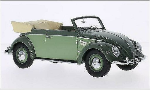 Volkswagen Kafer Cabriolet 1/18 Minichamps 1200 Descapotable verde/verde 1949 coche miniatura