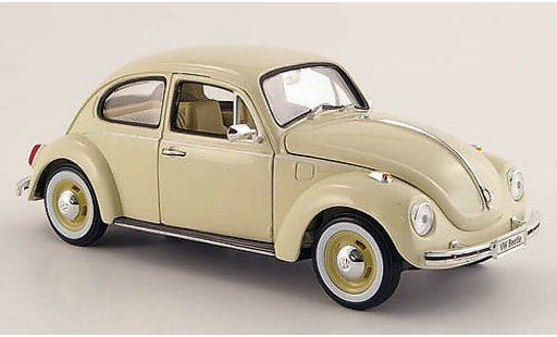 Volkswagen Kafer Base 1/24 Welly beige con blancowandreifen 1972 coche miniatura