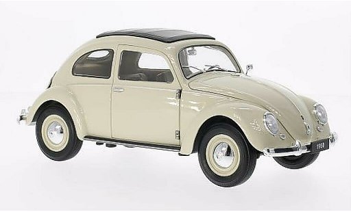 Volkswagen Kafer Base 1/18 Welly Brezelfenster beige 1950 coche miniatura