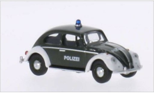 Volkswagen Kafer Base 1/64 Schuco verde/blanco Polic&iacute;a coche miniatura