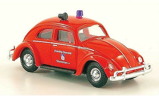 Volkswagen Kafer Base 1/87 Busch Freiwillige Bomberos Schwenningen coche miniatura