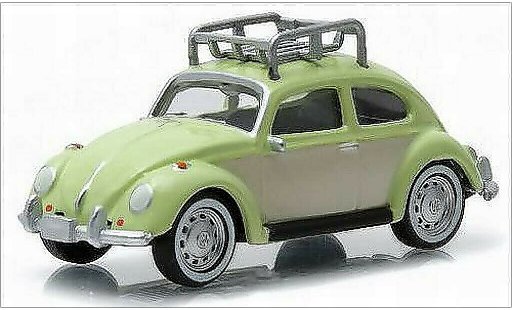Volkswagen Kafer Base 1/64 Greenlight verde/beige coche miniatura