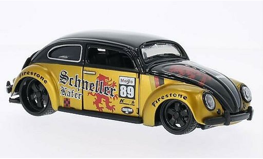 Volkswagen Kafer Base 1/24 Maisto No.89 Schneller negro/gold coche miniatura