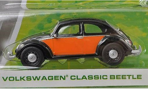 Volkswagen Kafer Base 1/64 Greenlight negro/naranja coche miniatura