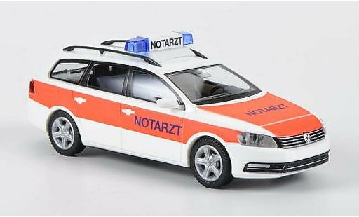Volkswagen Passat B7 1/87 Wiking Variant Notarzt coche miniatura