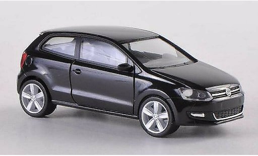 Volkswagen Polo Base 1/87 Herpa 2-turig negro coche miniatura