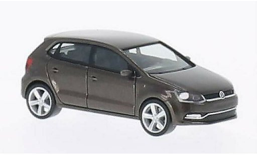 Volkswagen Polo Base 1/87 Herpa (6C) marron 5-Turer 2014 coche miniatura