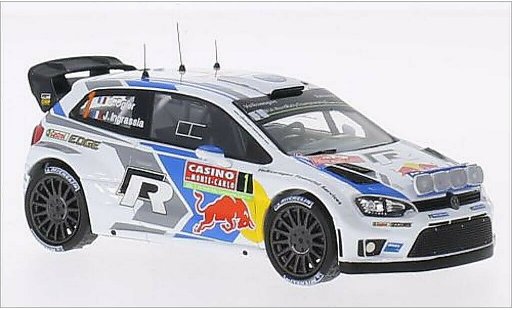 Volkswagen Polo WRC 1/43 IXO R No.1 Motorsport Red Bull Rally WM Rally Monte Carlo 2014 /J.Ingrassia coche miniatura