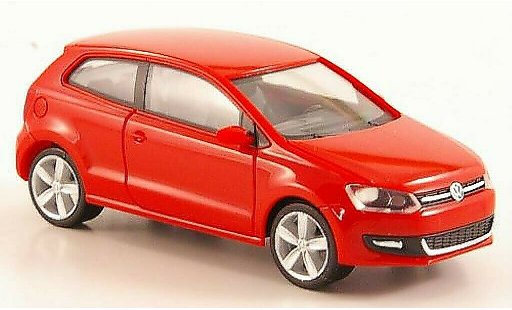 Volkswagen Polo Base 1/87 Herpa V rojo 3-turig coche miniatura