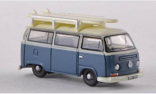 Volkswagen T1 Base 1/148 Oxford Bus azul/blanco con Surfbretter coche miniatura