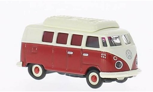 Volkswagen T1 Base 1/87 Schuco Bus Camper rojo/blanco coche miniatura
