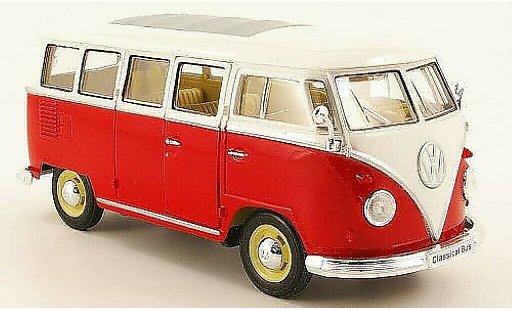 Volkswagen T1 B 1/24 Welly Bus rojo/blanco 1962 coche miniatura