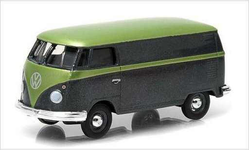 Volkswagen T1 Base 1/64 Greenlight furgoneta metalico negro/metalico verde coche miniatura