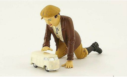 Volkswagen T1 Base 1/90 Schuco Furgoneta beige con Figur coche miniatura