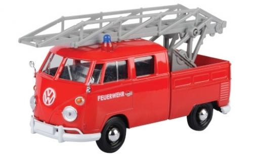 Coche miniatura Volkswagen T1 1/24 Motormax Leiterwagen rojo 1:24 Volkswagen T1 1/24 Motormax Leiterwagen rojo 1:24 coche miniatura