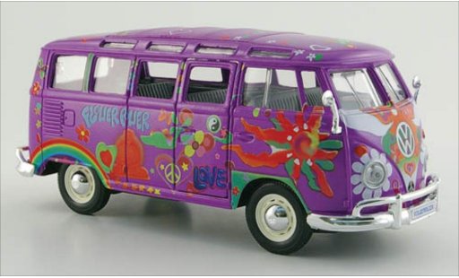 Volkswagen T1 Base 1/25 Maisto Samba Bus Hippie lila/Dekor coche miniatura