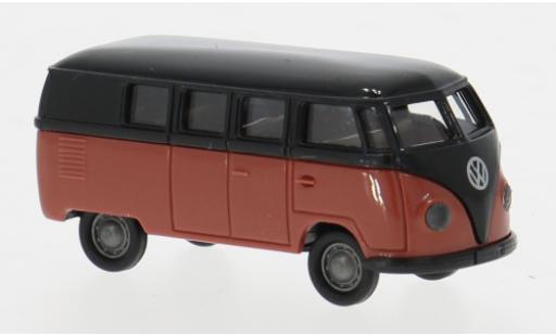 Volkswagen T1 1/87 Brekina a Kombi schwarz/rojo 1950 1:87 coche miniatura