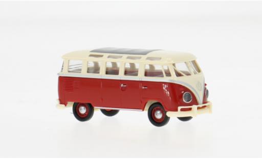 Coche miniatura Volkswagen T1 B Samba beige/rojo 1960 1/87 Brekina