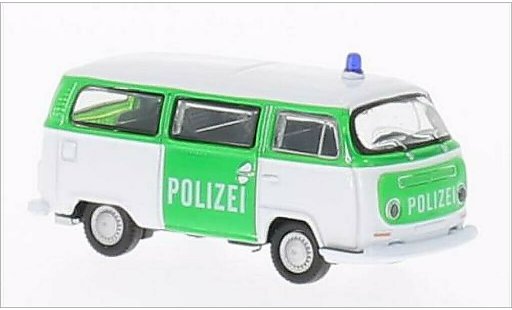 Volkswagen T2 B 1/87 Welly Bus Polic&iacute;a 1972 coche miniatura