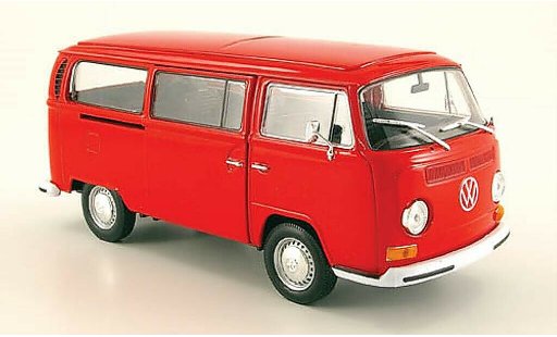 Volkswagen T2 B 1/24 Welly Bus rojo 1972 coche miniatura