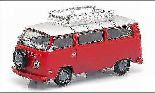 Volkswagen T2 B 1/64 Greenlight Bus rojo/blanco 1973 coche miniatura