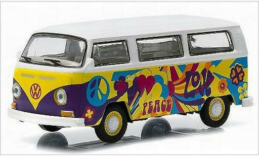 Volkswagen T2 A 1/64 Greenlight Bus blanco/Dekor 1968 coche miniatura