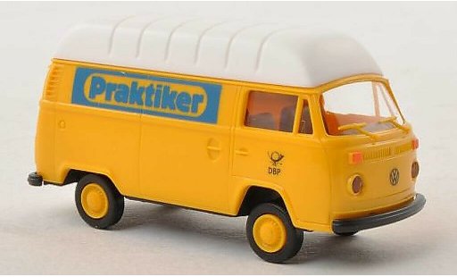 Volkswagen T2 Base 1/87 Brekina Hochtecho-furgoneta Praktiker - Deutsche Bundespost coche miniatura