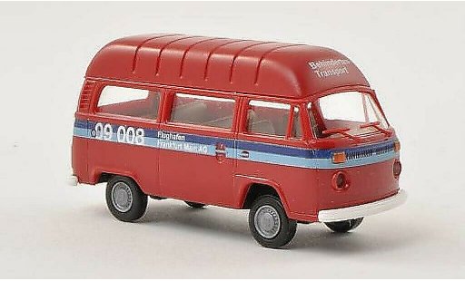 Volkswagen T2 Base 1/87 Brekina Hochtecho-Familiar Flughafen Frankfurt am Main - Behindertentransport coche miniatura