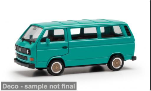 Coche miniatura Volkswagen T3 Bus t&Atilde;&frac14;rkis 1/87 Herpa