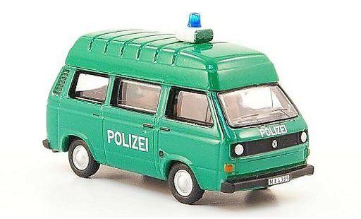 Volkswagen T3 Base 1/87 Bub Hochraumbus Polic&iacute;a verde coche miniatura