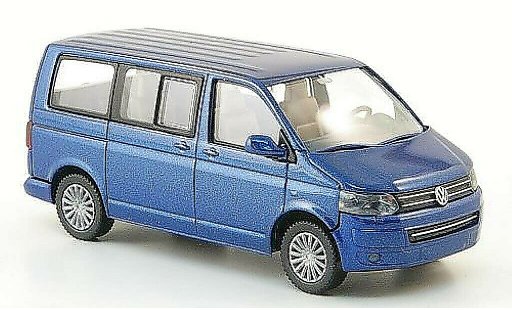 Volkswagen T5 Base 1/87 Wiking Multivan azul coche miniatura