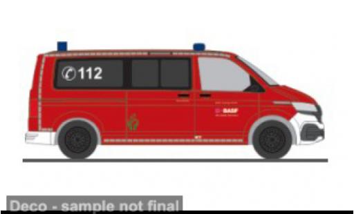 Volkswagen T6 1/87 Rietze .1 BASF Werkfeuerwehr M&uuml;nster 1:87 coche miniatura